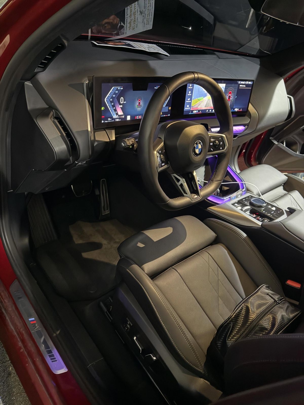 BMW cockpit with restored trim and ambient lighting